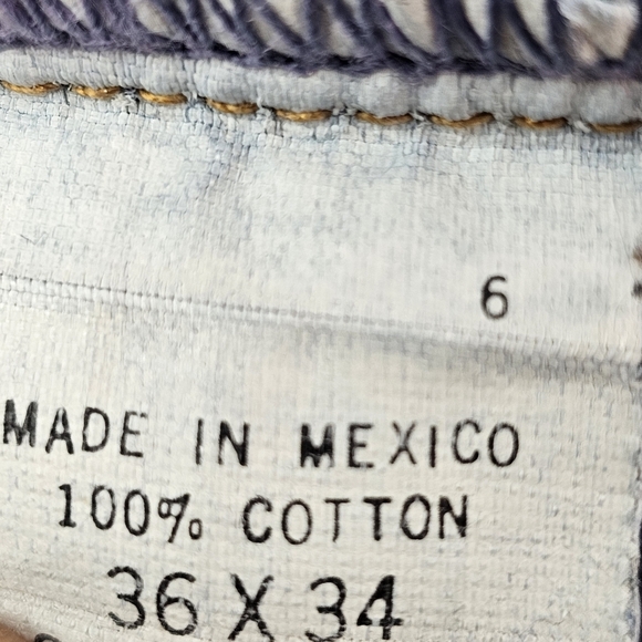 Vintage Polo Ralph Lauren Jeans Men’s 36 x 34 Denim Made in Mexico Distressed - Picture 7 of 12